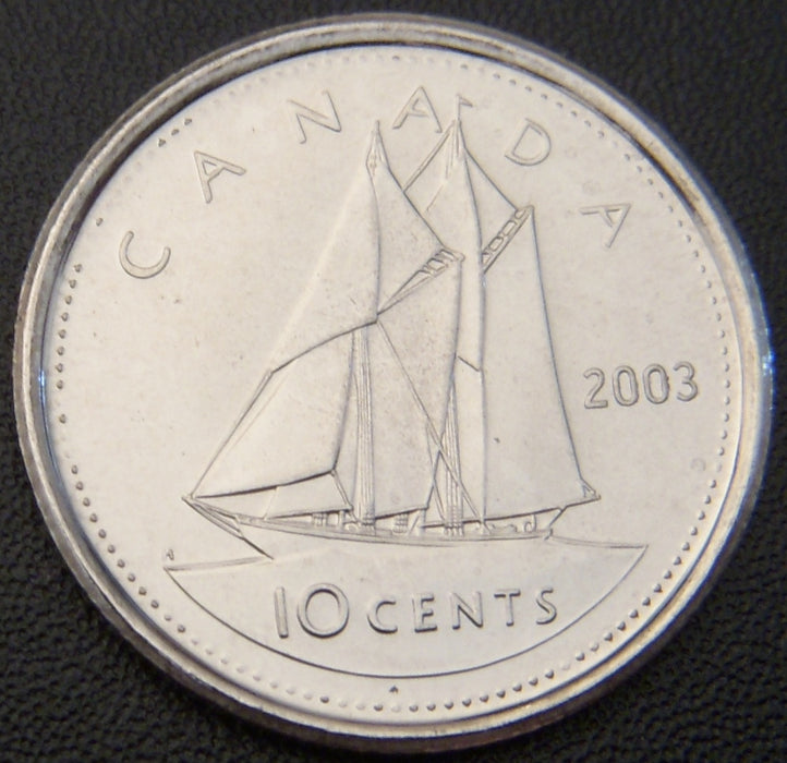 2003P Canadian 10C - With Crown Unc.
