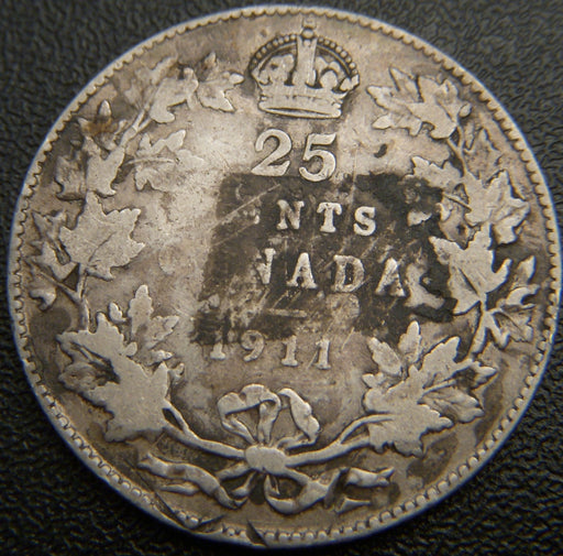 1911 Canadian Quarter - Fine