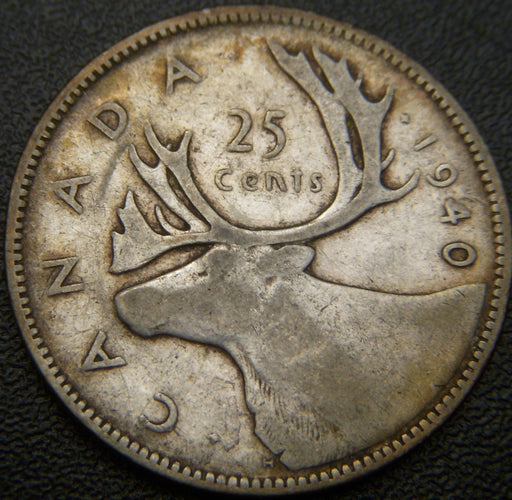 1940 Canadian Quarter - VG to VF
