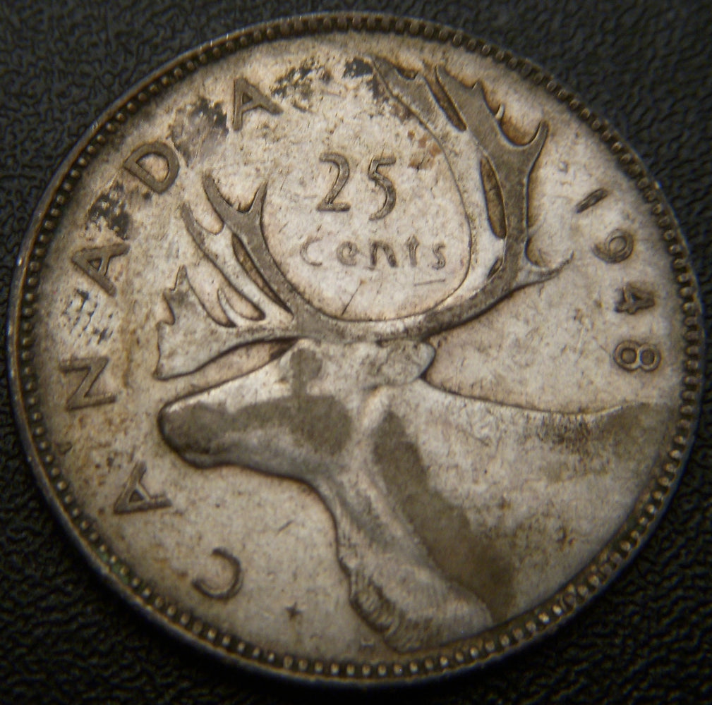 1948 Canadian Quarter - VG to VF