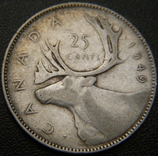 1949 Canadian Quarter - VG to VF