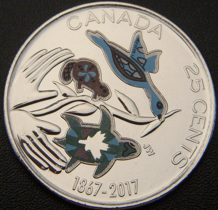 2017 Canadian Quarter - Colorized Unc.