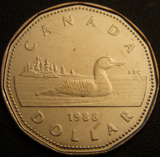1988 Canadian $1 Loon - Very Fine to AU