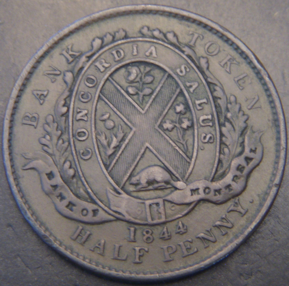 1844 Half Penny - Montreal Token