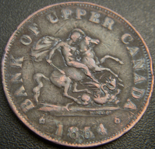 1854 Half Penny Upper Token