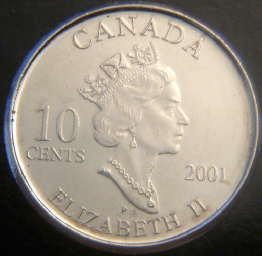 2001P Canadian 10C Vol VF - AU