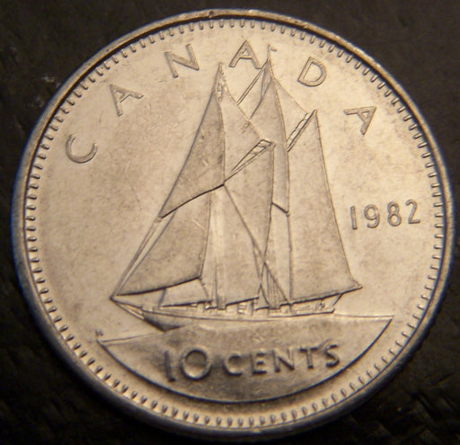1982 Canadian Ten Cent - Fine to EF