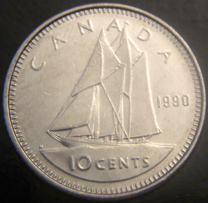 1990 Canadian Ten Cent - VF to AU
