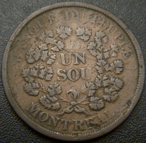Lower Canada UnSou (1838) Montreal Token
