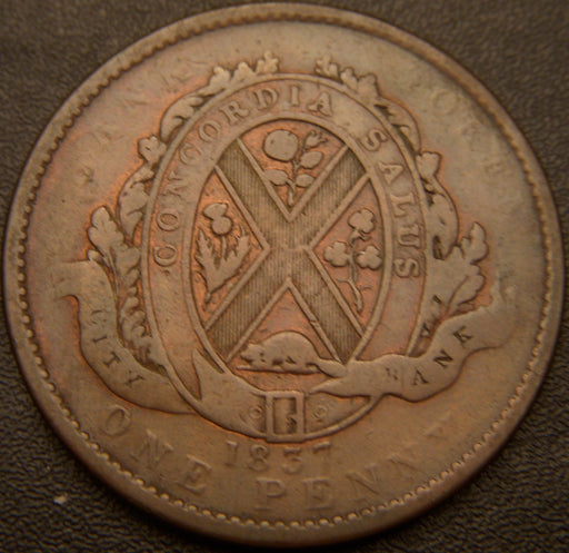 1837 One Penny - City Bank Token