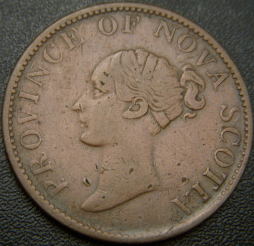 1843 Half Penny - Nova Scotia 9T 13B