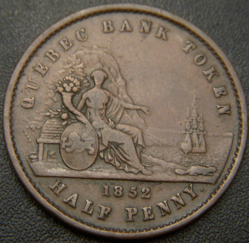 1852 Half Penny - Quebec Bank Token