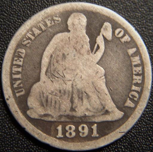 1891-S Seated Dime - Good