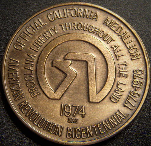 1974 California Gold Miner American Revolution Medallion