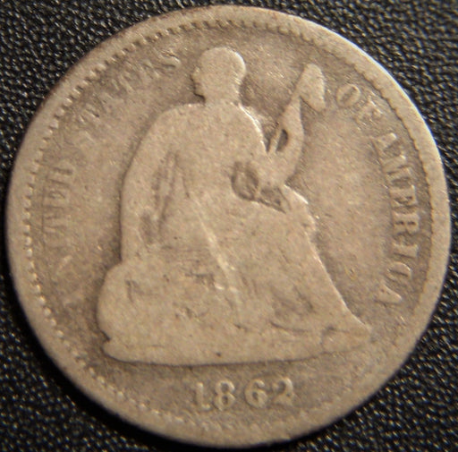 1862 Seated Half Dime - Good