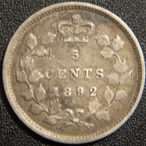 1892 Canadian Silver Five Cent - Very Fine