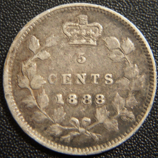 1888 Canadian Silver Five Cent - Very Fine