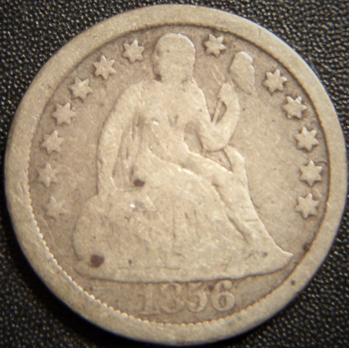 1856 Seated Dime - Large Date Very Good