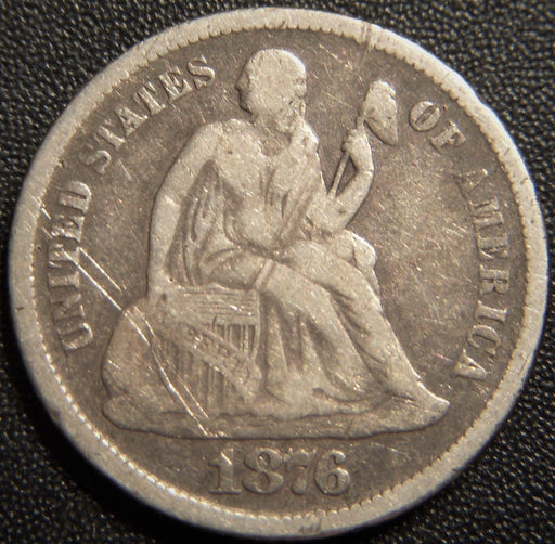 1876-S Seated Dime - Fine Scratched
