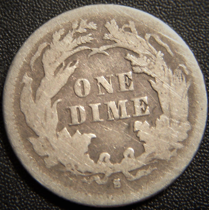 1876-S Seated Dime - Fine Scratched