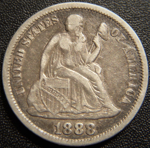 1888 Seated Dime - Very Fine