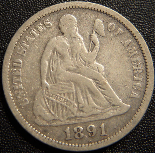 1891-O Seated Dime - Very Fine