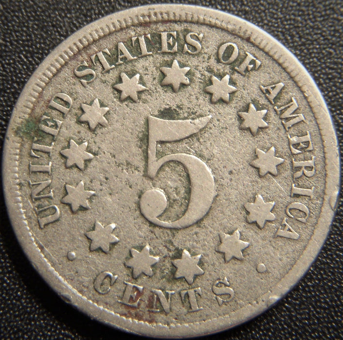 1869 Shield Nickel - Very Good