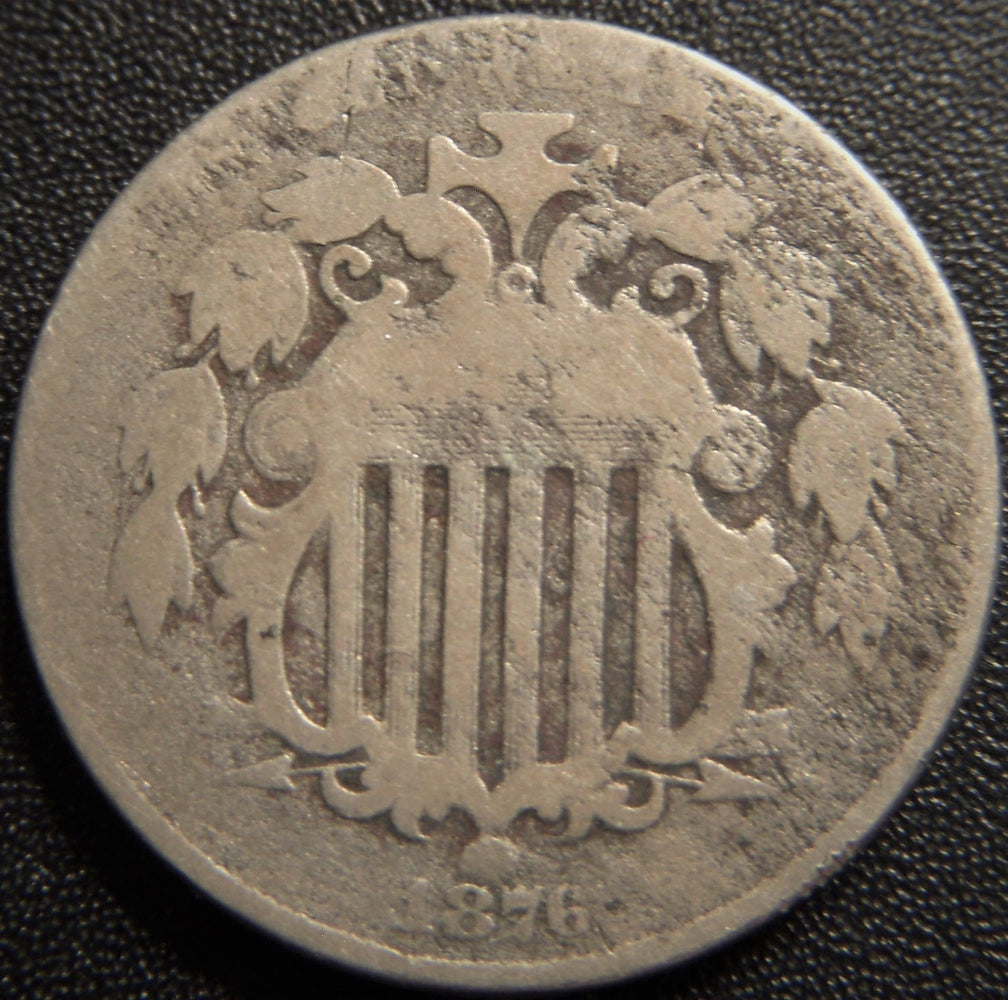 1876 Shield Nickel - About Good