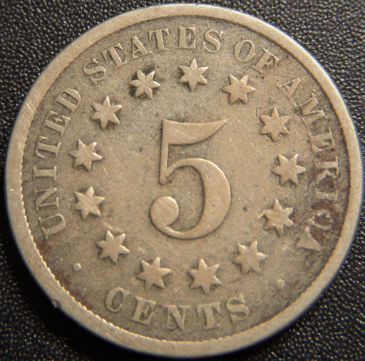 1876 Shield Nickel - About Good