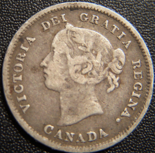1886 Canadian Silver Five Cent - Fine