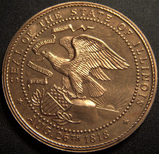 1968 Illinois Sesquicentennial Plane & Wagon Medal