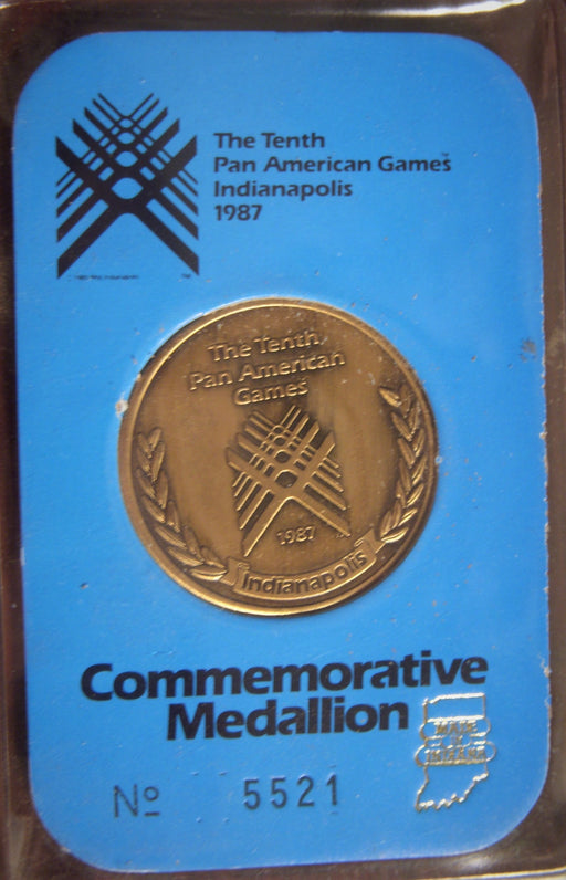1987 Tenth Pan American Games Indianapolis IN. Medallion