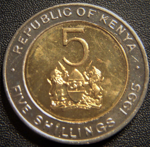 1995 5 Shillings - Kenya