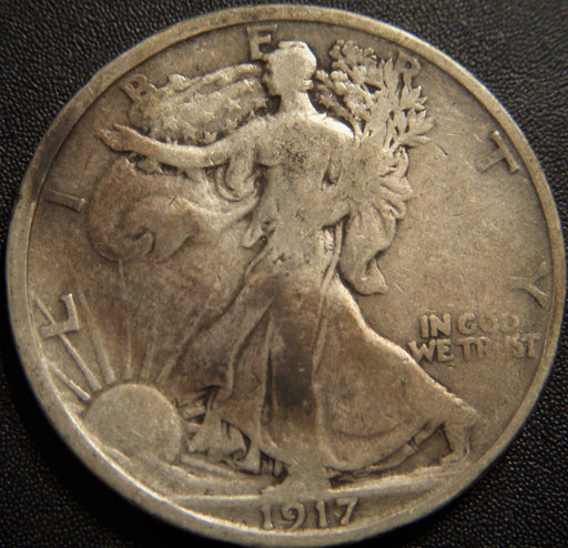 1917-S Reverse Walking Half Dollar - Fine