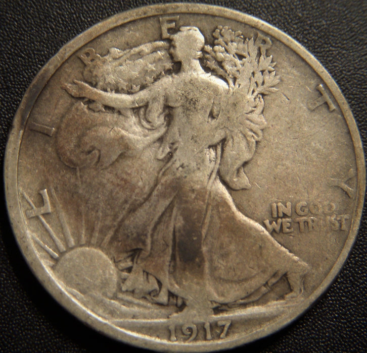 1917-S Reverse Walking Half Dollar - Fine