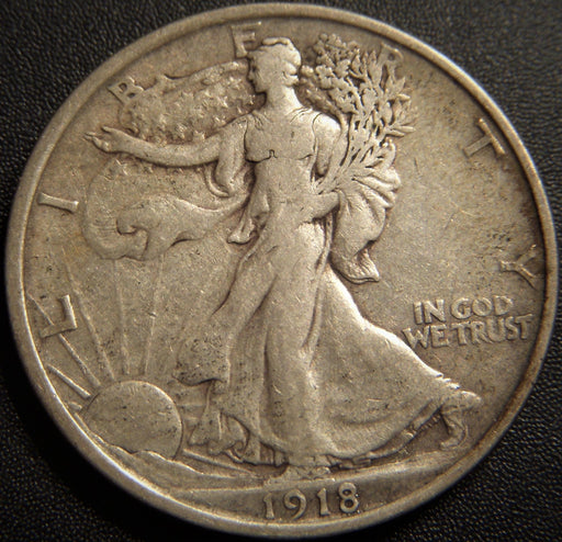 1918-D Walking Half Dollar - Very Fine