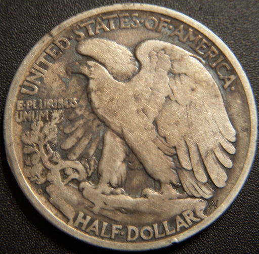 1921-D Walking Half Dollar - Very Good