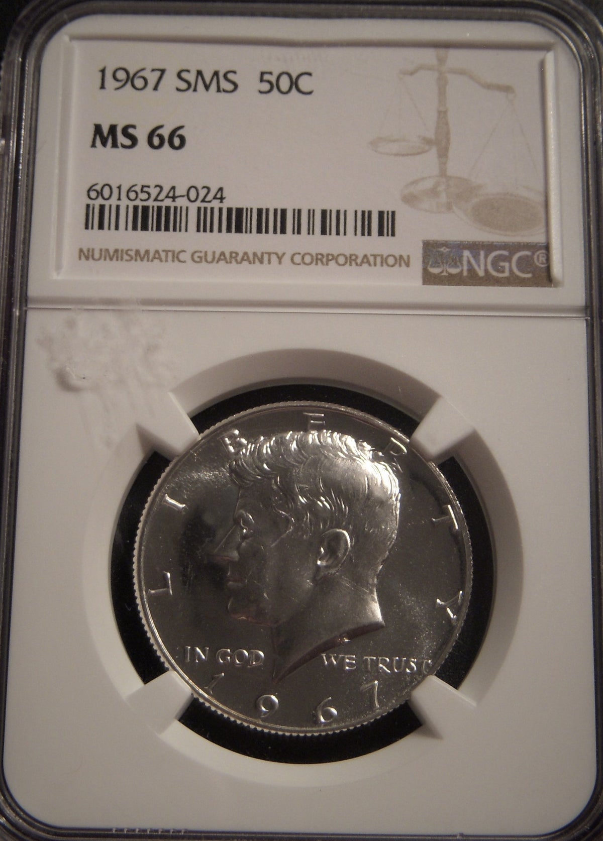 1967年 ボリビア 50センターボ　NGC MS66 高鑑定 1967 Kennedy Half Dollar - NGC MS66 — FUBA