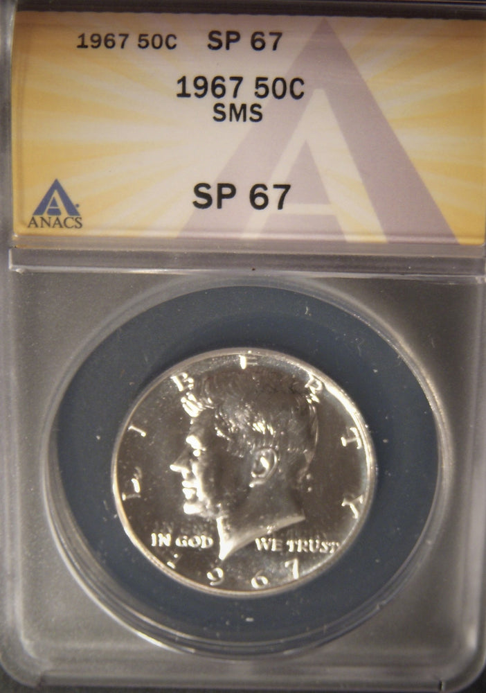 1967 Kennedy Half Dollar - ANACS SMS SP67