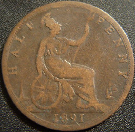 1891 Half Penny - Great Britain