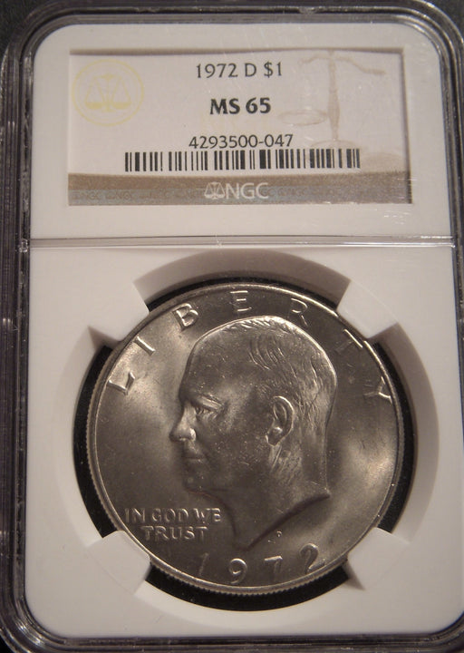 1972-D Eisenhower Dollar - NGC MS65