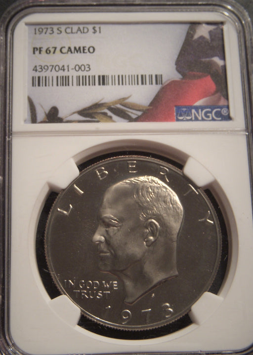 1973-S Eisenhower Dollar - NGC Clad PR67 Cameo