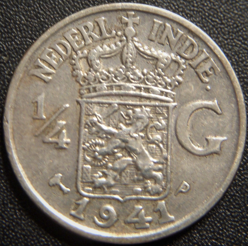 1941P 1/4 Gulden - Netherlands East Indies