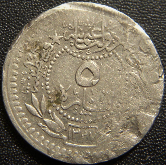 1913 AH1327/5 5 Para - Turkey