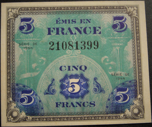 1944 5 Franc Note - France Allied Military