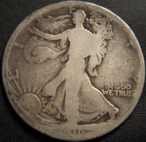 1916 Walking Half Dollar - About Good