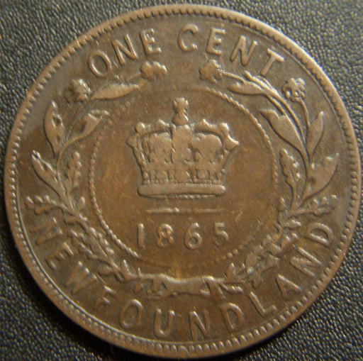 1865 One Cent - New Foundland F