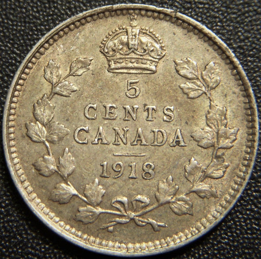 1918 Canadian Five Cent - Extra Fine