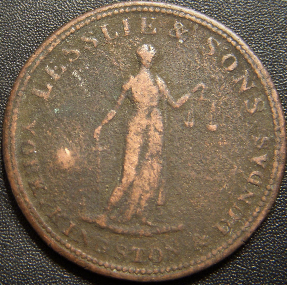 1828 Half Penny Lesslie & Sons Upper Canada Token