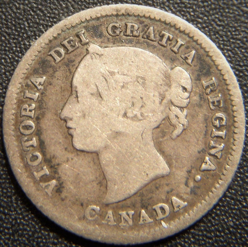 1880H Canadian Silver Five Cent - Very Good